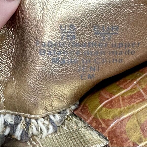 Sam Edelman Jeni Metallic Leather & Fringe Slide Sandals- Size 7 - Picture 6 of 13